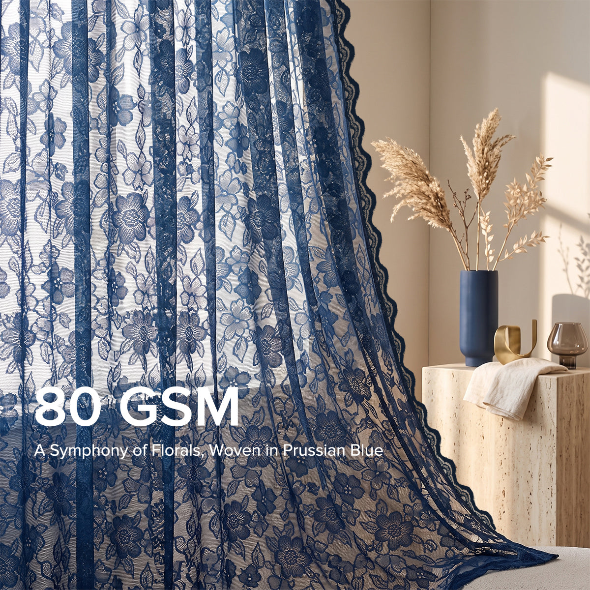 Camelia Lace Sheer Curtain Ready Made