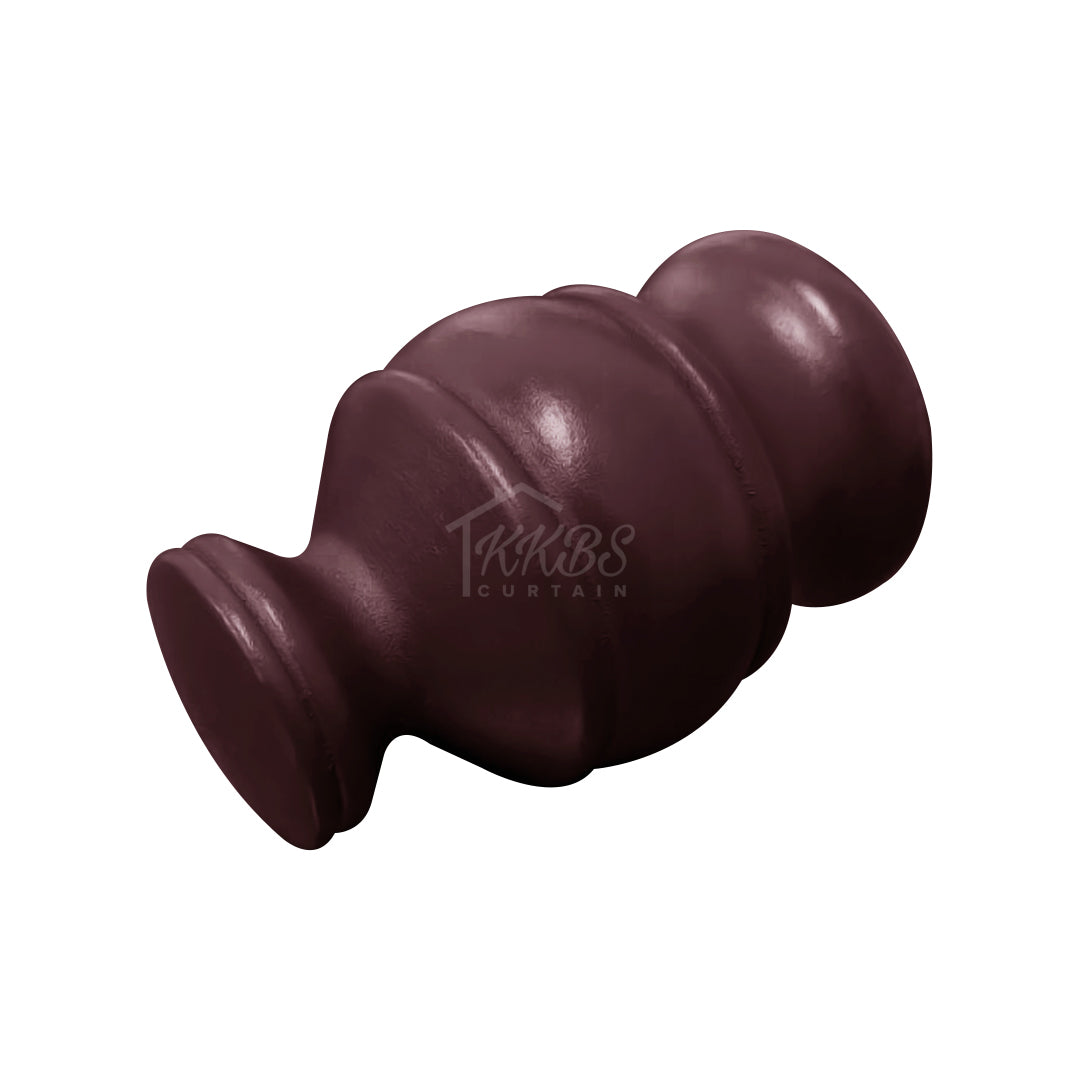 Cassedy Penutup Batang Langsir Berkayu Warna Merlot Gelap
