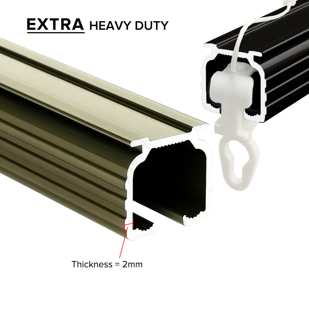 Verody Heavy Duty S Fold / French Pleat Track Double Complete Set