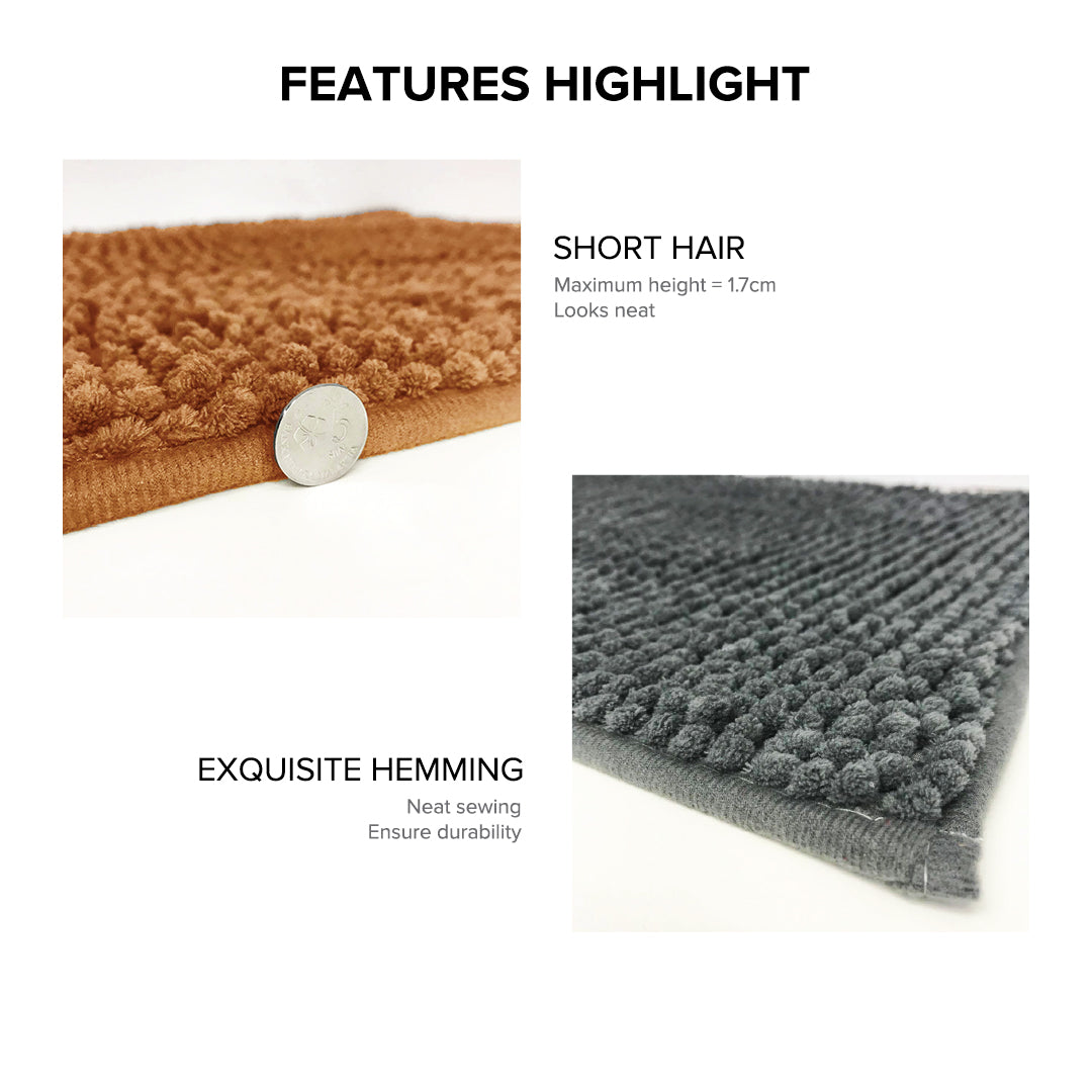Chenille Microfiber Floor Mat Door Mat Short Hair