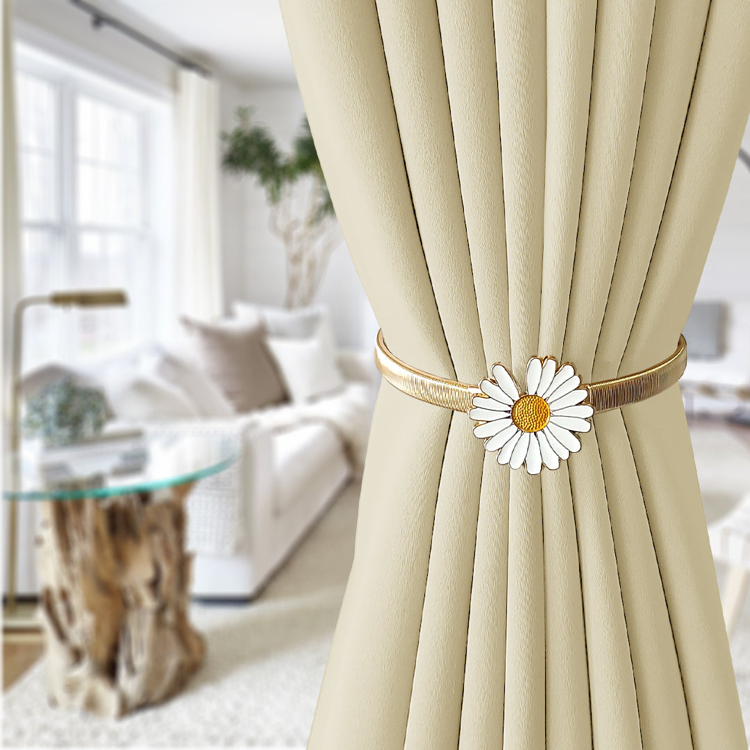 Emorie Daisy Flower Design Curtain Tieback