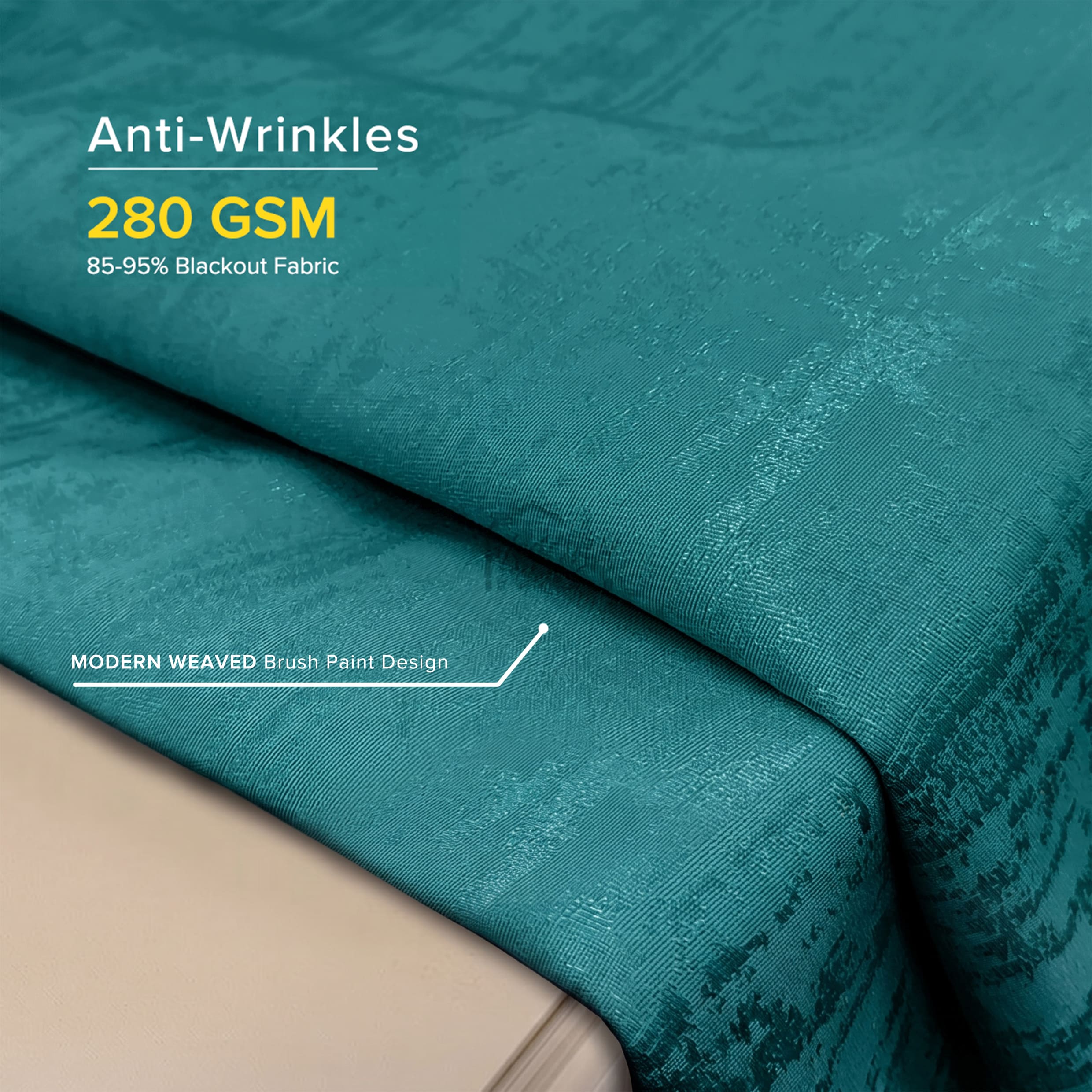 Jorica 85-95% Blackout Curtain Ready Made Extra Width