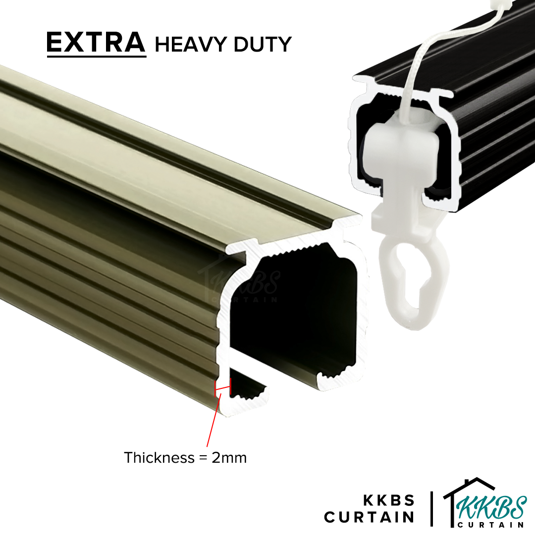 Verody Heavy Duty S Fold / French Pleat Track Double Complete Set