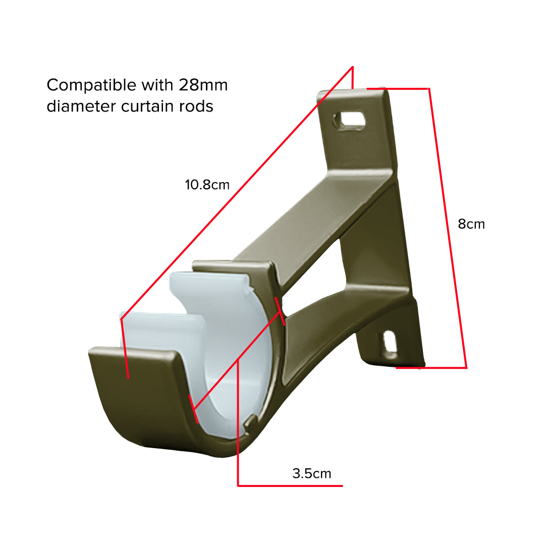 Morandy Curtain Rod Single Bracket Luxury Champagne Colour
