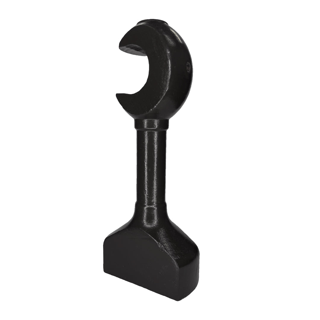 Cassedy Wooden Curtain Rod Long Single Bracket - Ebony Black
