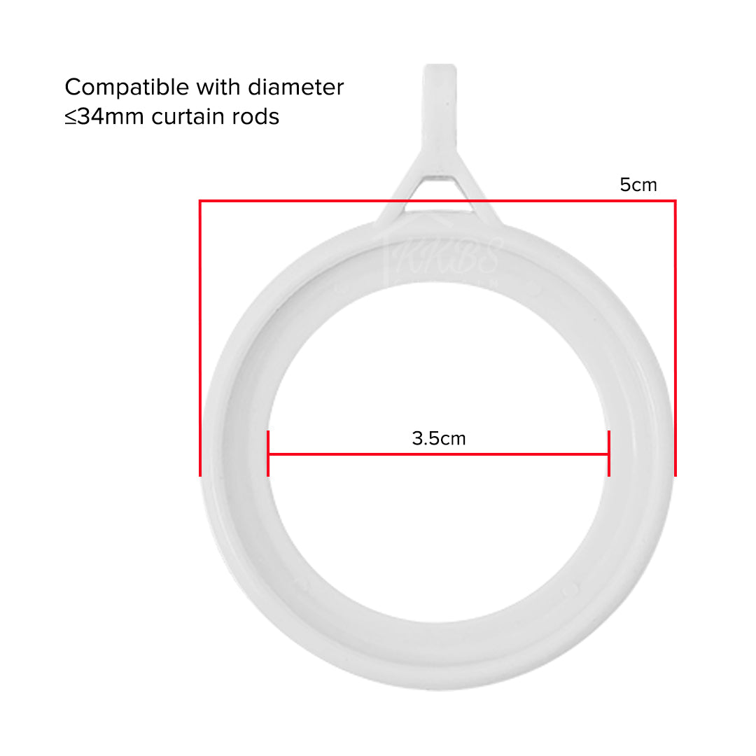 Morandy Curtain Rod Ring Pearl White Colour