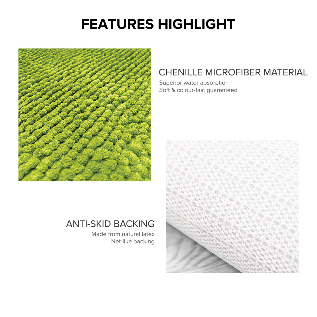 Chenille Microfiber Floor Mat Door Mat Short Hair