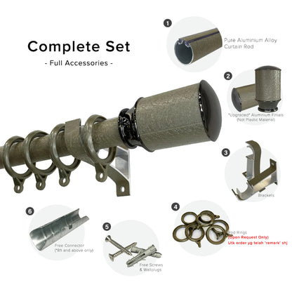 Luxstony Batang Langsir Set Lengkap Single 