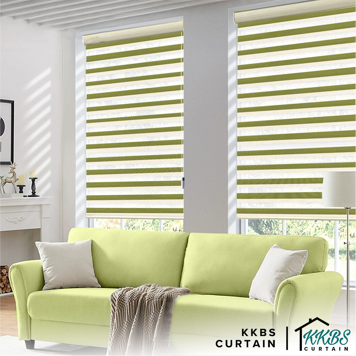 Perido Semi Blackout Zebra Blinds Custom Made 