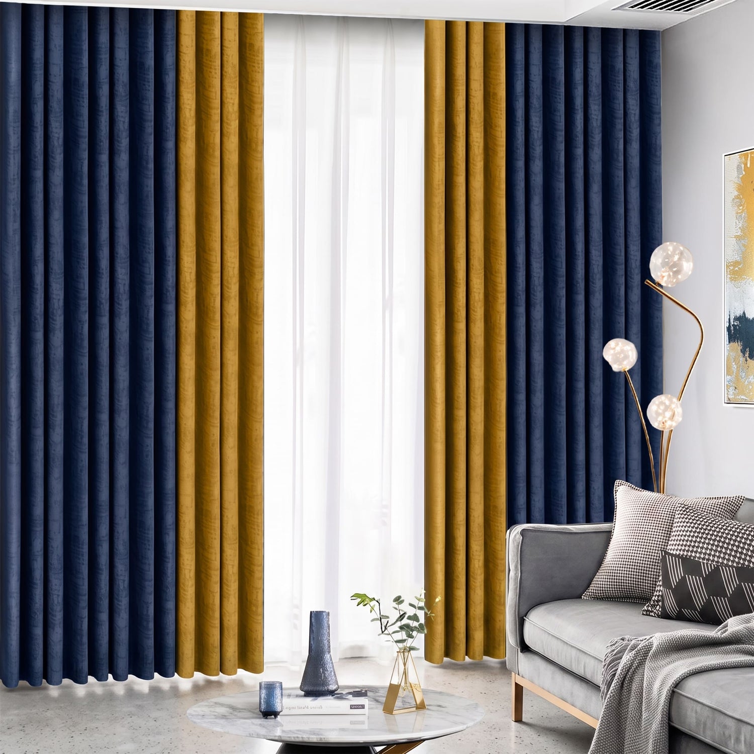 Jorica 85-95% Blackout Curtain Ready Made Extra Width