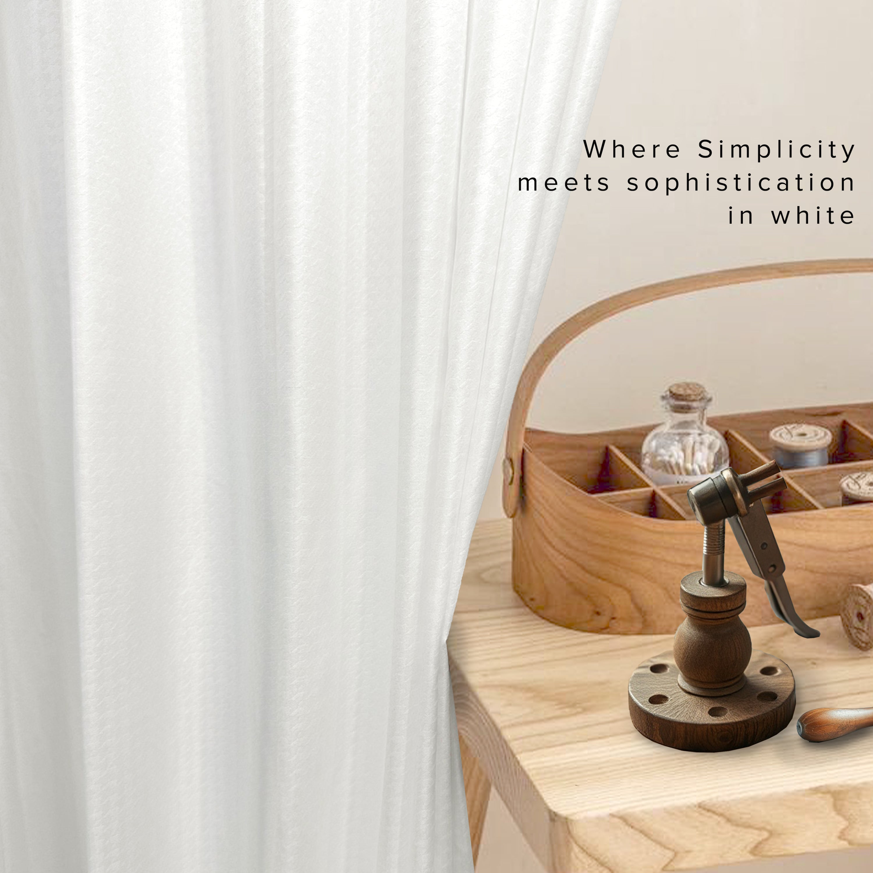 Hermysa Privacy Sheer Curtain Ready Made