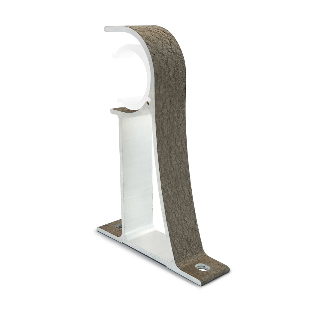Luxstony Curtain Rod Single Bracket Khaki Brown