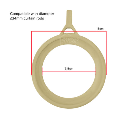 Morandy Curtain Rod Ring Matte Light Gold Colour