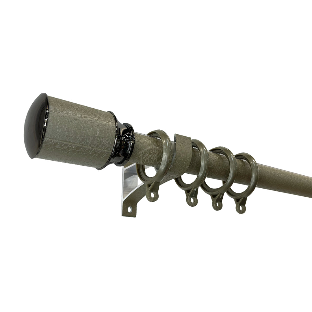 Luxstony Curtain Rod Single Bracket Khaki Brown