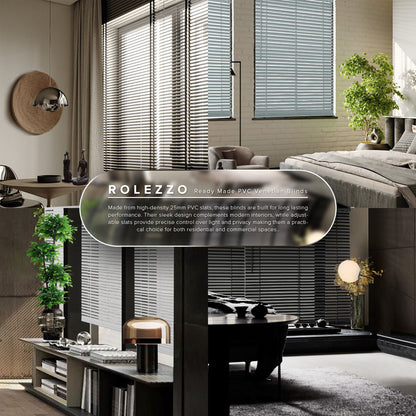 Rolezzo 25mm Venetian Blinds PVC Sedia Dibuat Set Lengkap
