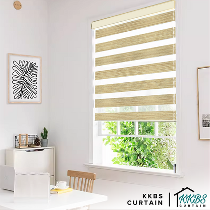 Emiko Semi Blackout Zebra Blinds Dibuat Tersuai 