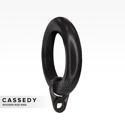 Cassedy Wooden Curtain Rod Ring Ebony Black Colour