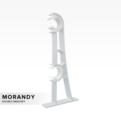 Morandy Curtain Rod Double Bracket - Pearl White