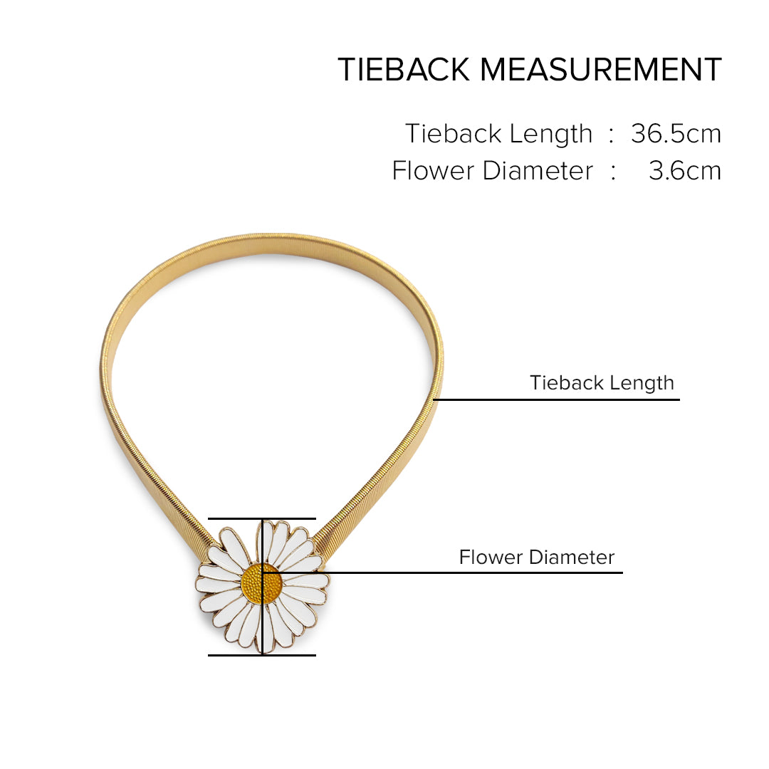 Emorie Daisy Flower Design Curtain Tieback