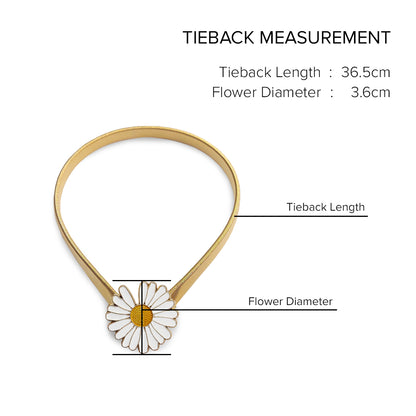 Emorie Daisy Flower Design Curtain Tieback