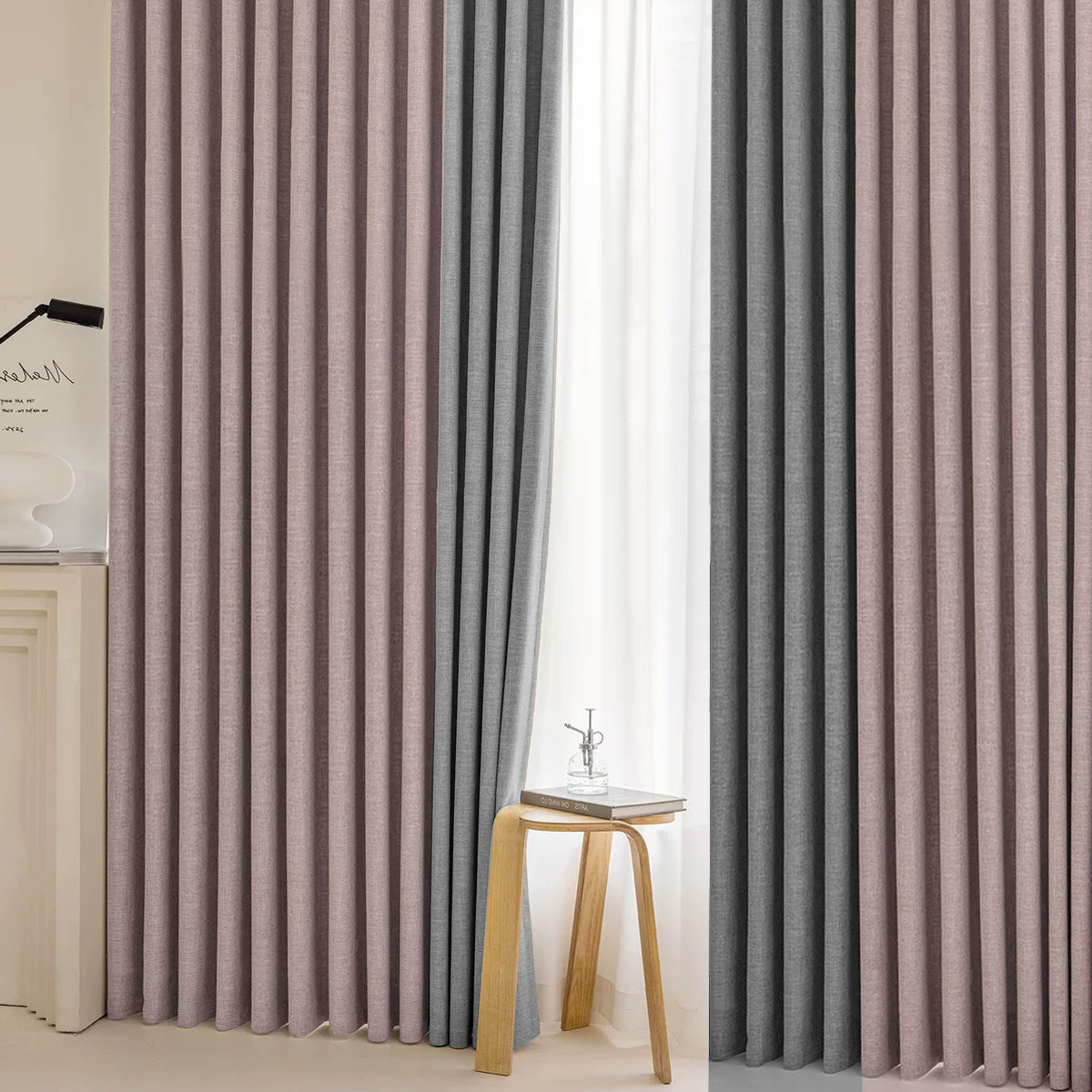 Mizuka 100% 遮光窗帘现成标准宽度