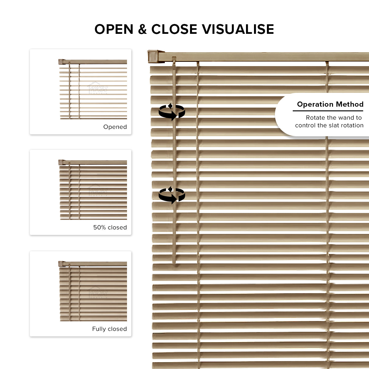 Rolezzo 25mm Venetian Blinds PVC Sedia Dibuat Set Lengkap
