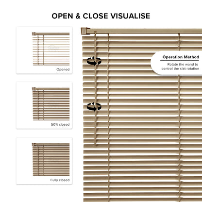 Rolezzo 25mm Venetian Blinds PVC Sedia Dibuat Set Lengkap
