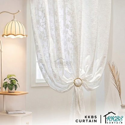 Velora Sheer Curtain / Net Curtain Ready Made French Pleat Hook &amp; Ring Eyelet