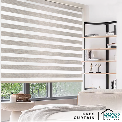 Emiko Semi Blackout Zebra Blinds Dibuat Tersuai 