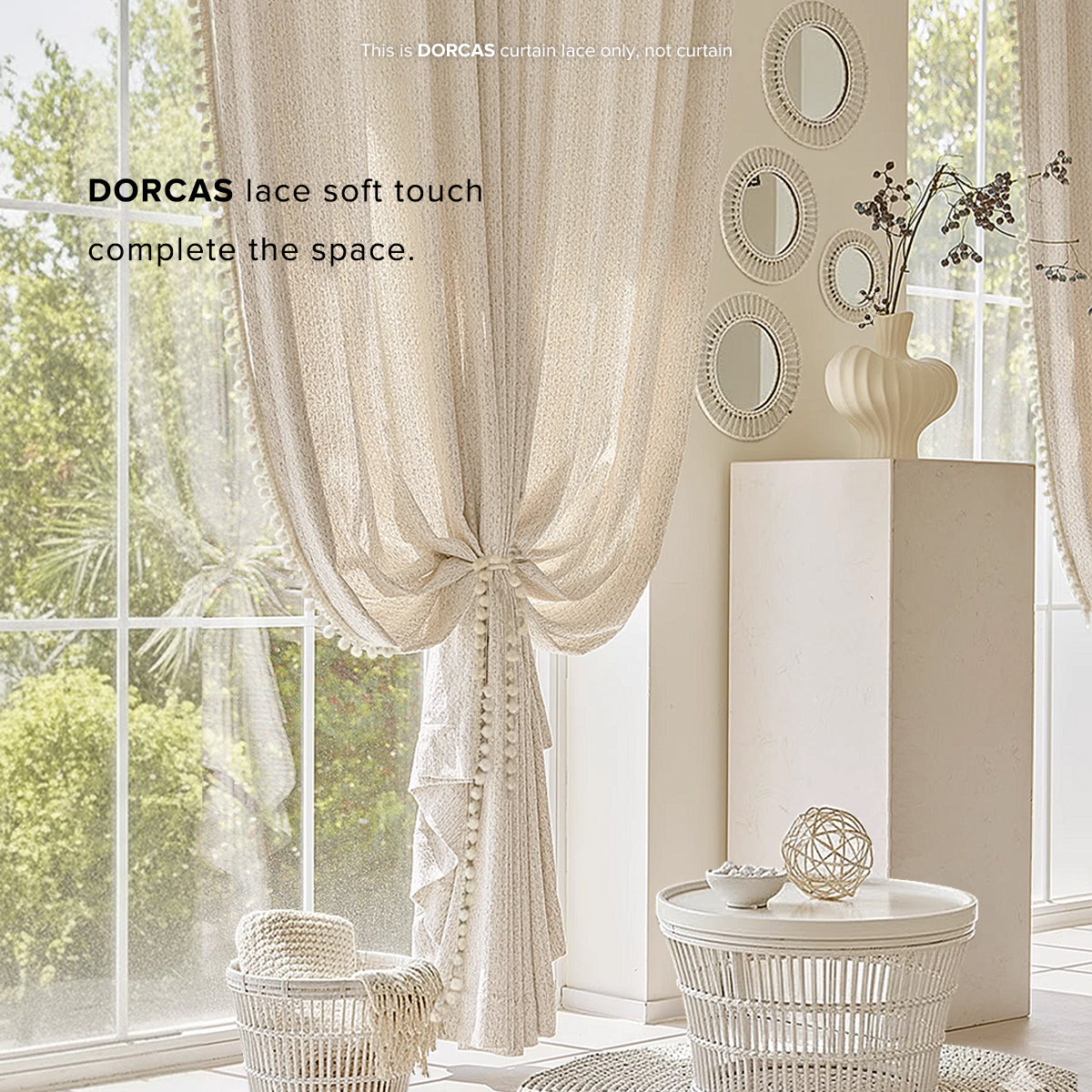 Dorcas Curtain Laces Cut by Metre