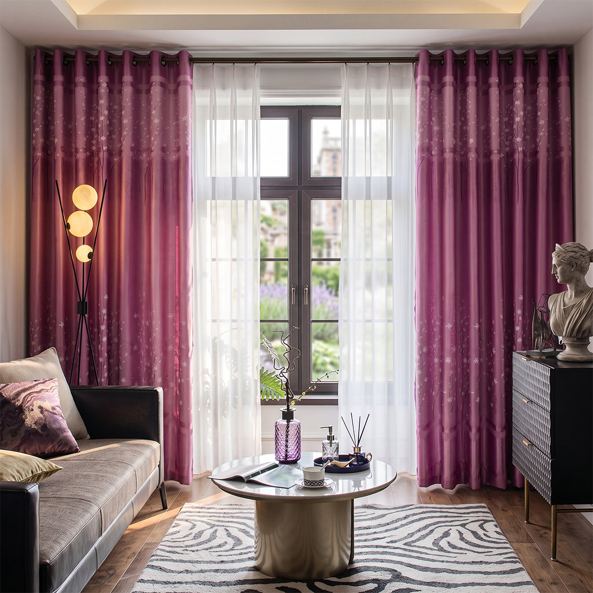 [BUY 1 FREE 1]  Lavinia Semi Blackout Curtain Ready Made