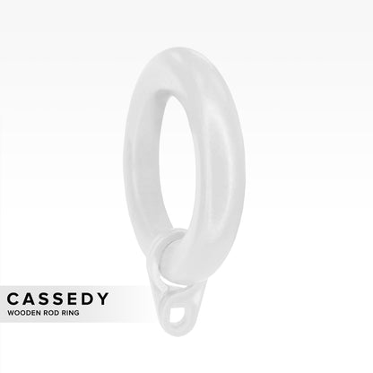 Cassedy Wooden Curtain Rod Ring Ancient White Colour