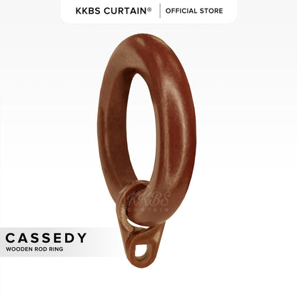 Cassedy Wooden Curtain Rod Ring Natural Mahogany Colour
