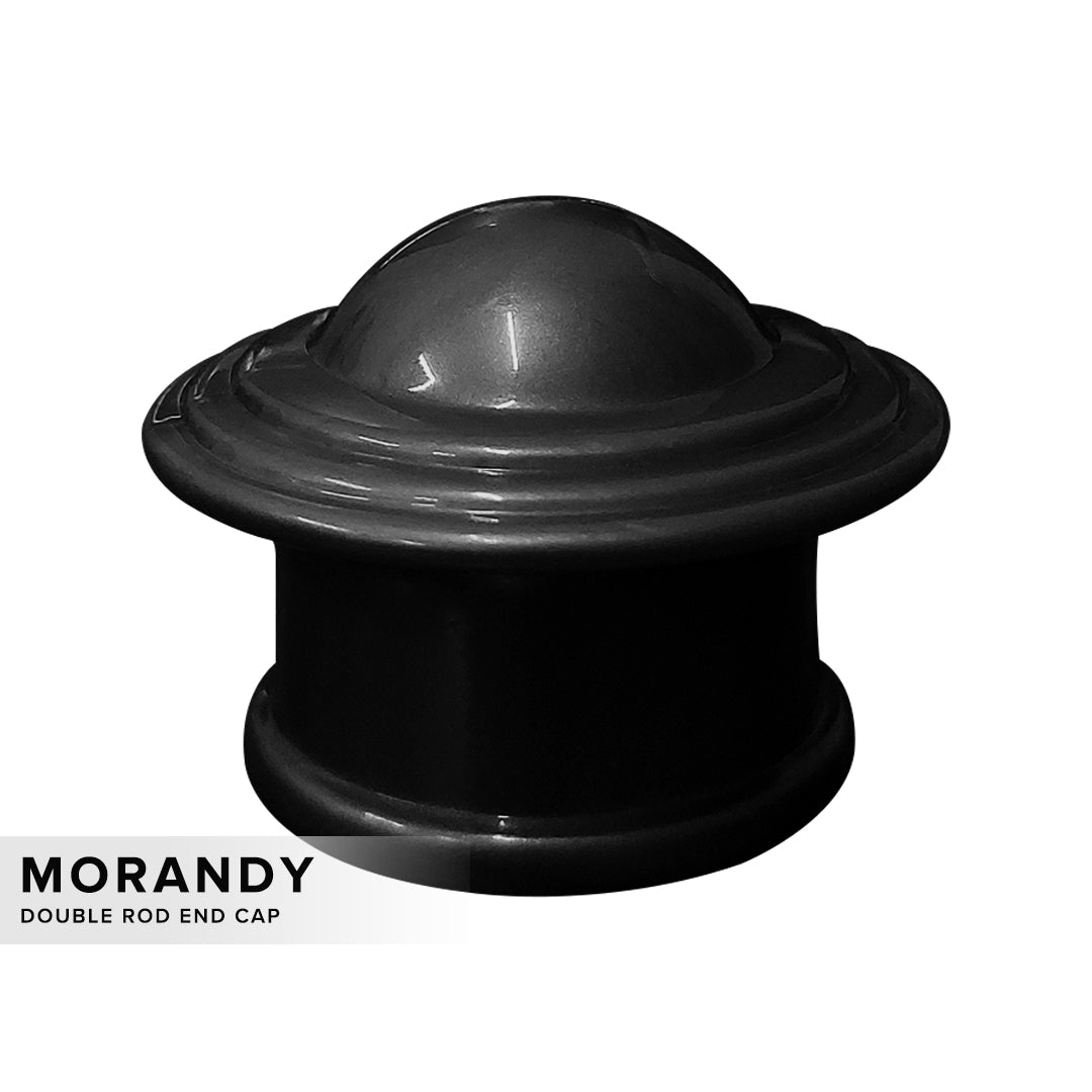 Morandy 窗帘杆端盖 黑曜石色