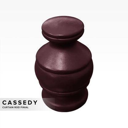Cassedy Penutup Batang Langsir Berkayu Warna Merlot Gelap