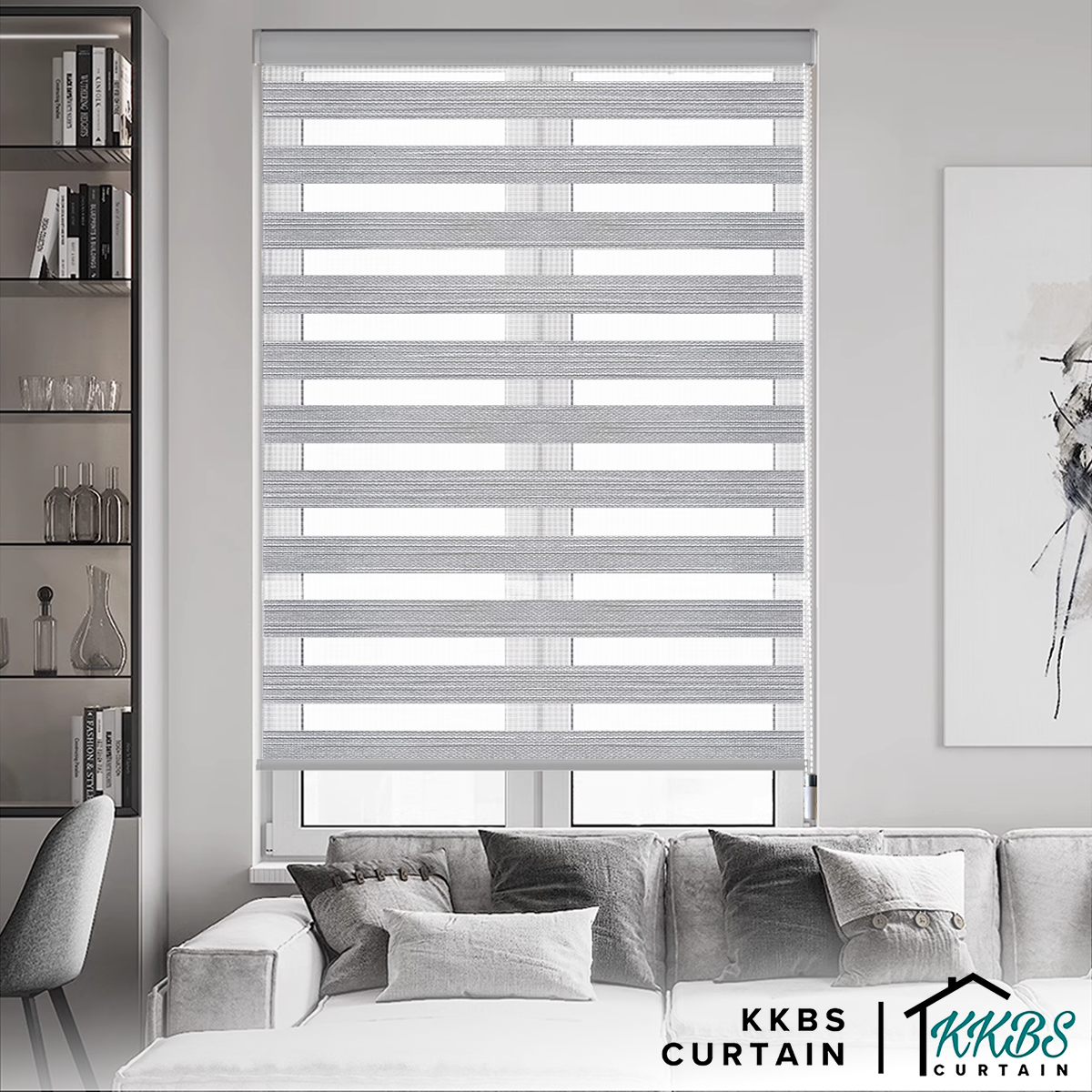 Harano 100% Blackout Zebra Blinds Dibuat Tersuai
