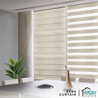 Emiko Semi Blackout Zebra Blinds Dibuat Tersuai 