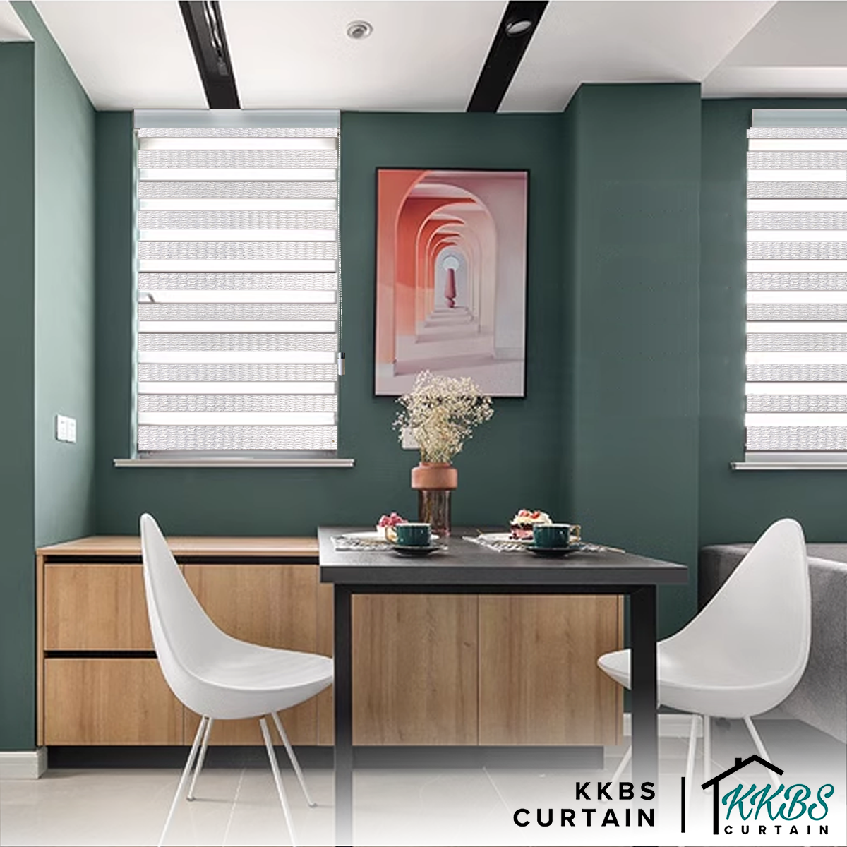 Antonio Blackout Zebra Blinds Dibuat Tersuai 