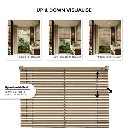 Rolezzo 25mm Venetian Blinds PVC Sedia Dibuat Set Lengkap