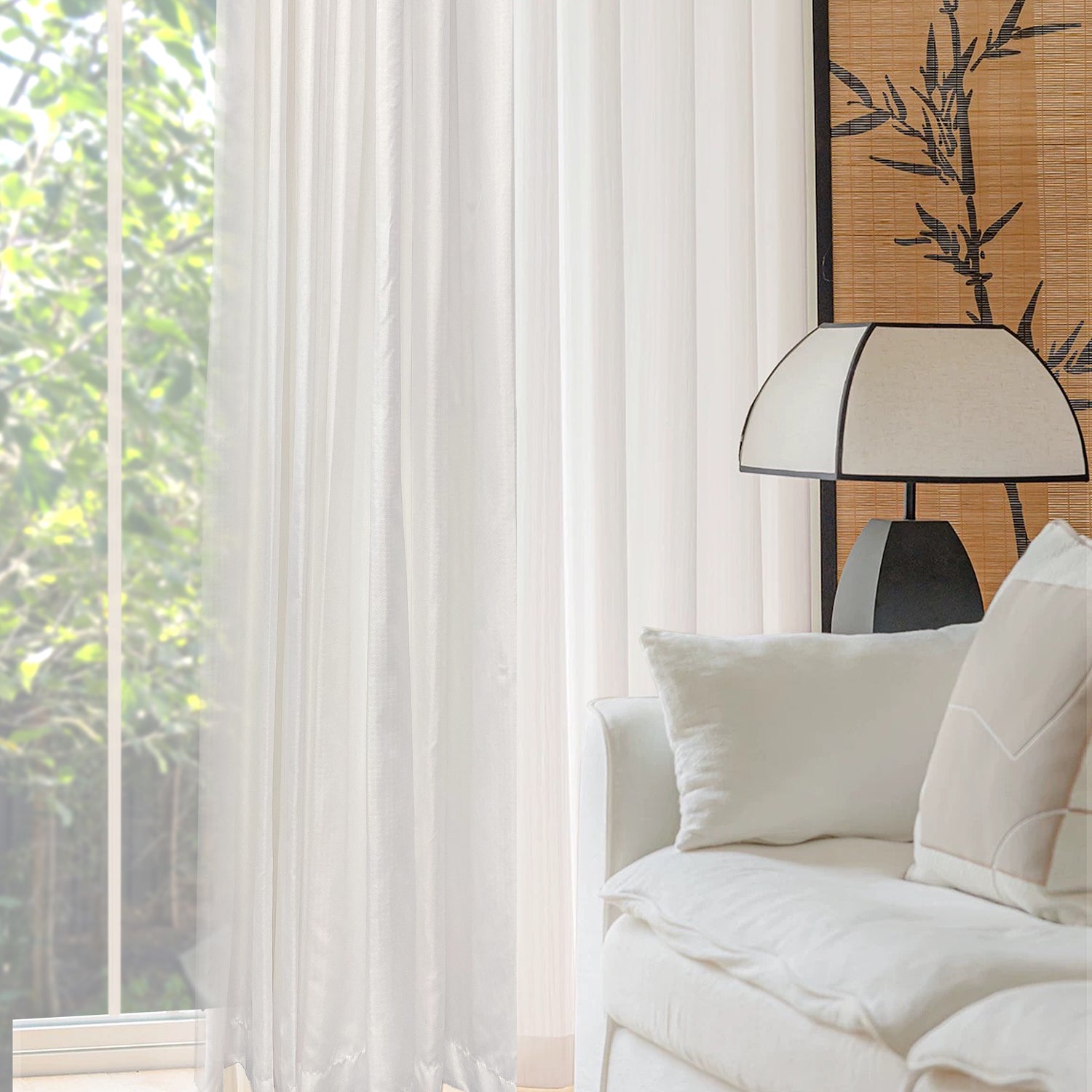 Hermysa Privacy Sheer Curtain Ready Made