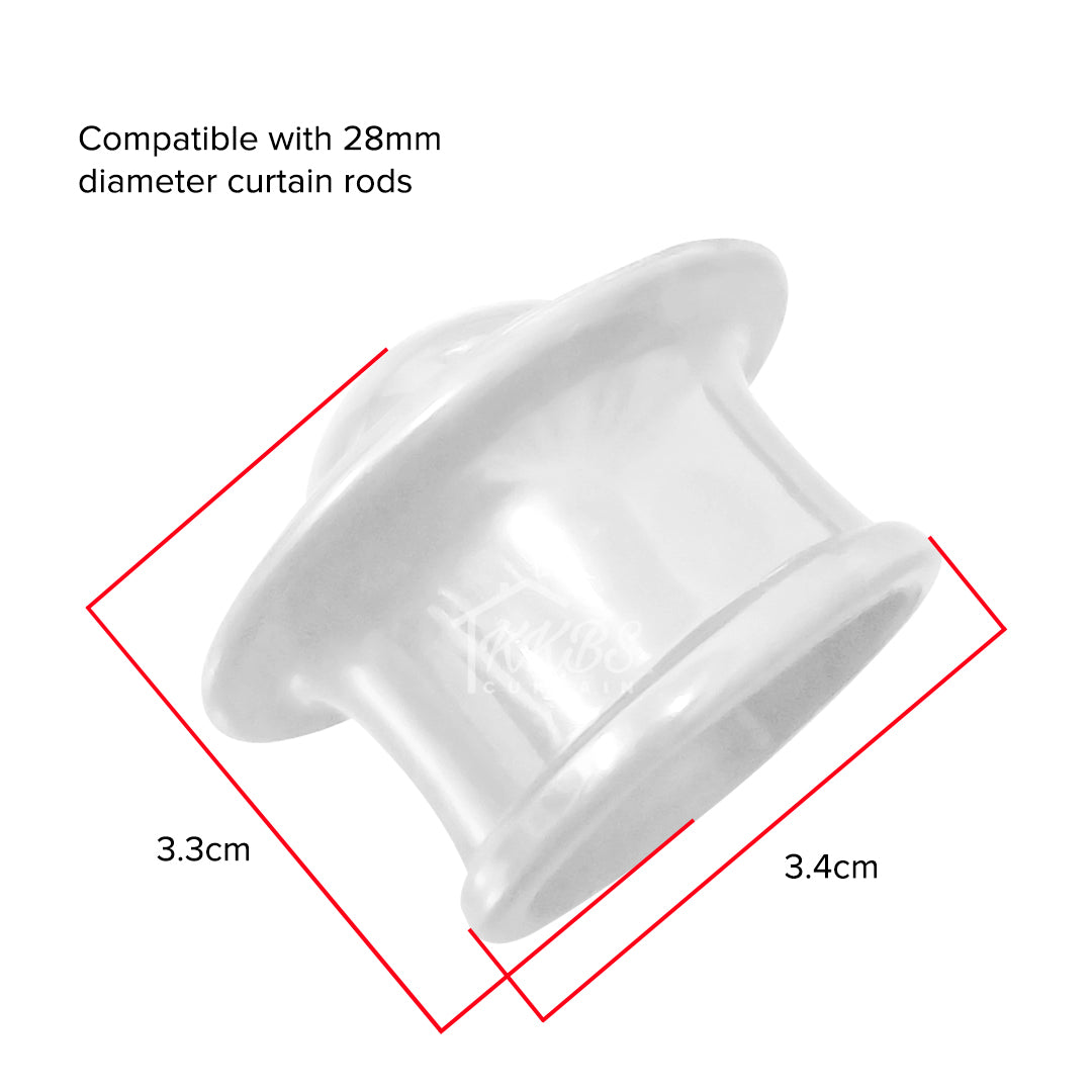 Morandy Curtain Rod End Cap Pearl White Colour