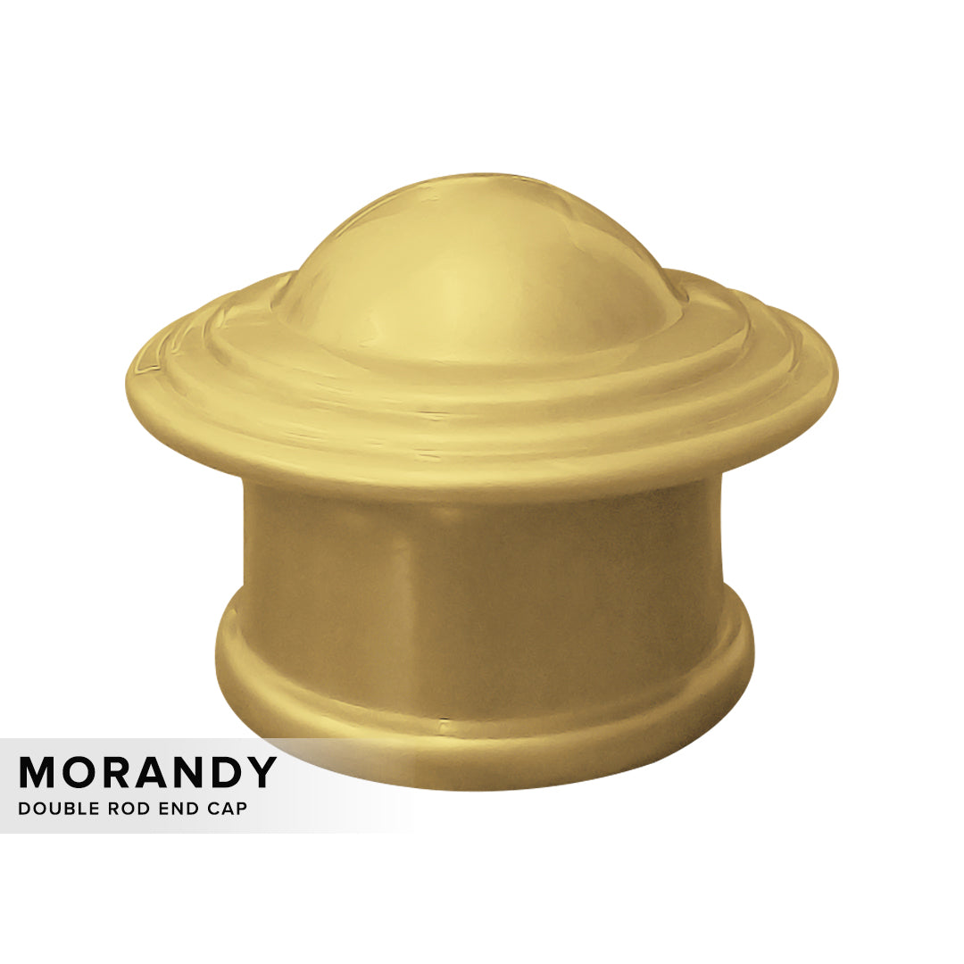 Morandy Curtain Rod End Cap Matte Light Gold Colour