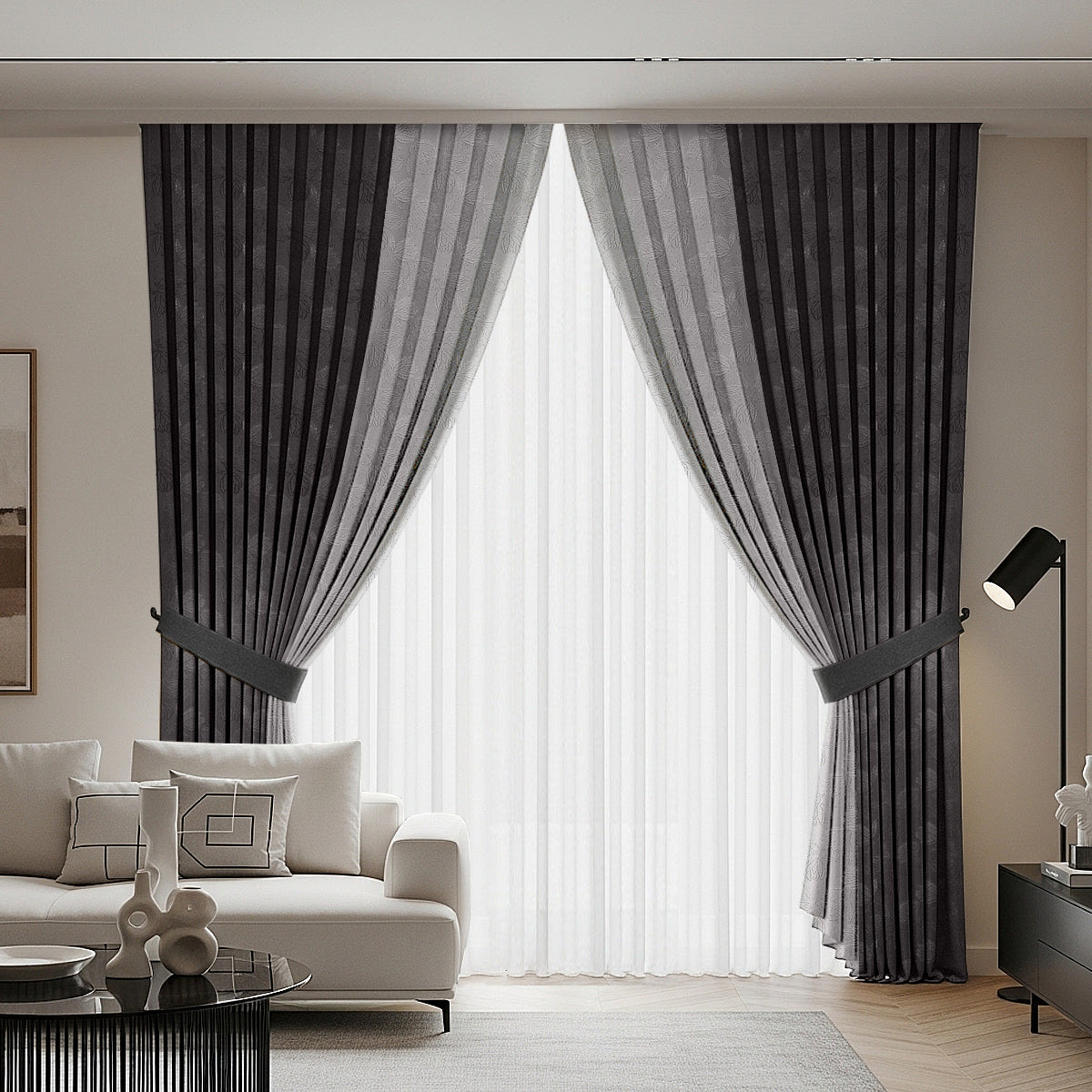 Miranda 90-98% Blackout Curtain Ready Made - Extra Width