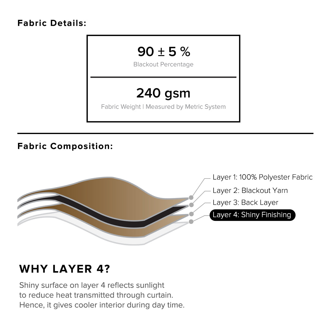 [BUY 1 FREE 1] Luxeria 90% Blackout Curtain Ready Made