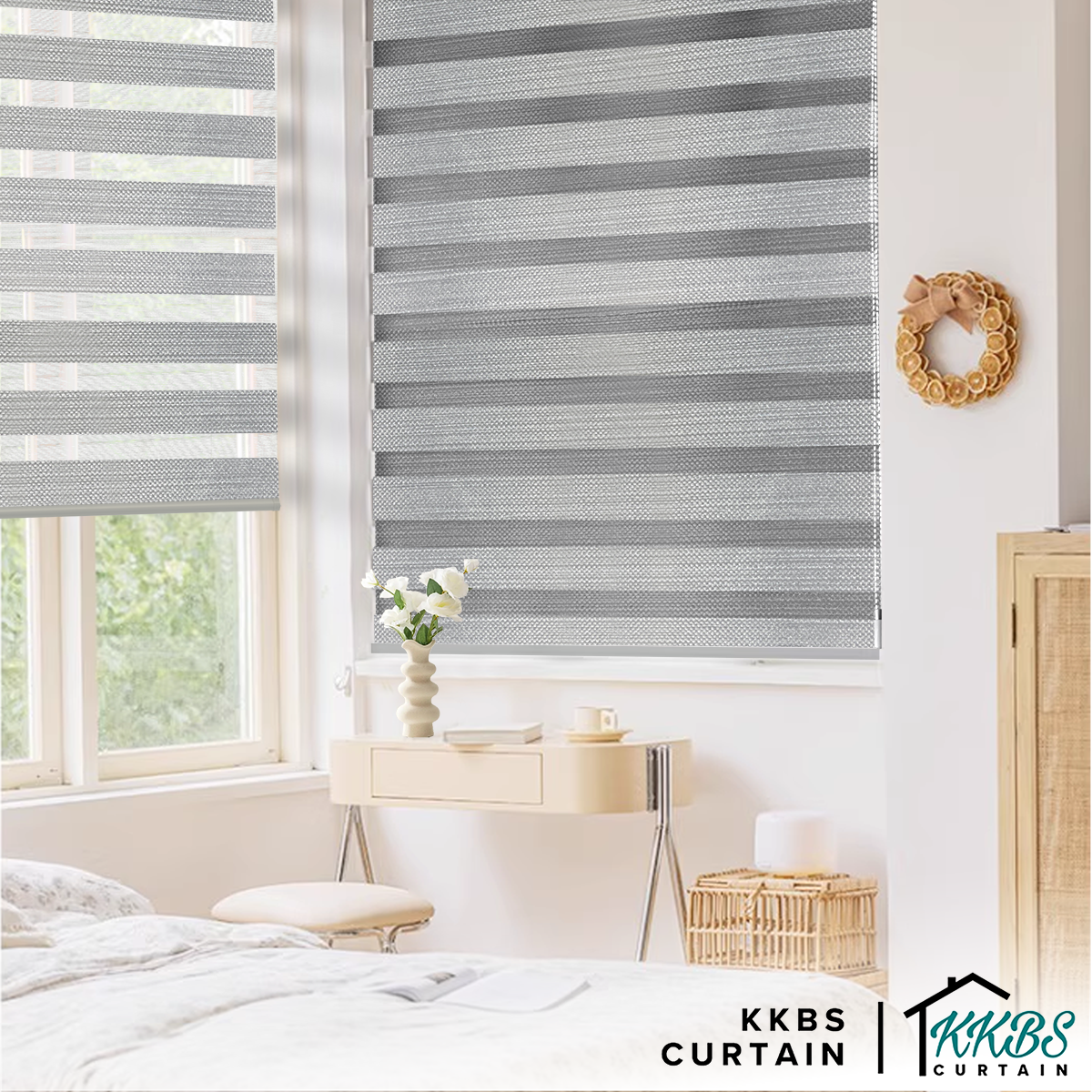 Palermo 100% Blackout Zebra Blinds Custom Made 