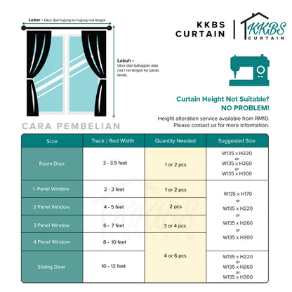 Jerva Blackout Curtain Custom Made