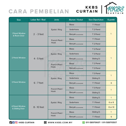 Adora Langsir Blackout Tempahan