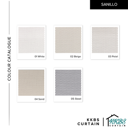 Sanillo Sunscreen Roller Blinds Dibuat Tersuai 