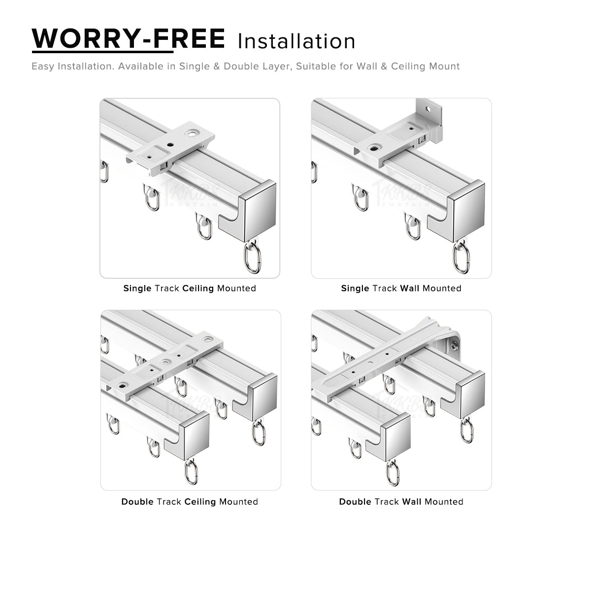 Audery Bendable Curve Curtain Track