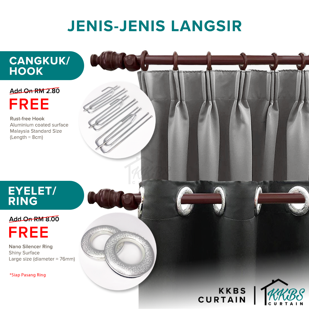 Estella Langsir 90 - 99% Blackout Siap Jahit (Page 1)